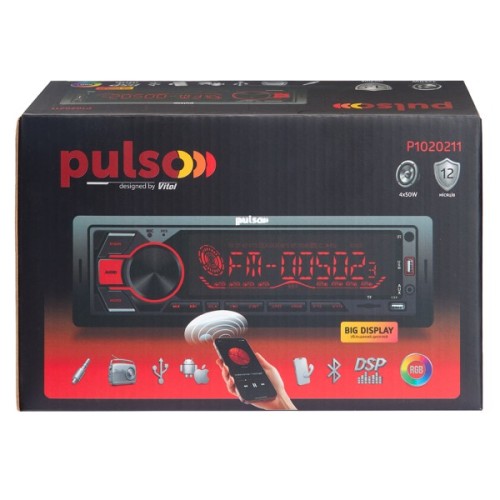 Автомагнітола PULSO DSP, velykyy LCD-dyspley, RGB-pidsvit (1020211)