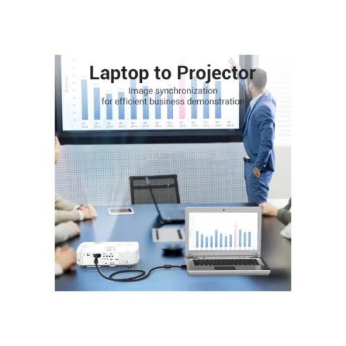 Кабель мультимедійний DVI M to DVI M 8.0m 24+1pin 2K60Hz ferrite Vention (EAEBK)