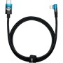 Дата кабель USB-C to Lightning 1.0m 20W 90° corner black/blue Baseus (CAVP000221)