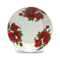 Тарілка Interos 8866/3110 7 мілка 18 см Маки 63302 (ИТ-8866/3110)