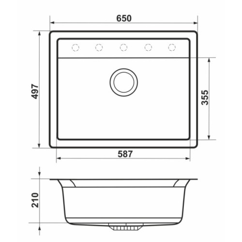 Мийка кухонна GRANADO ARTES gris з сифоном (gr3608)