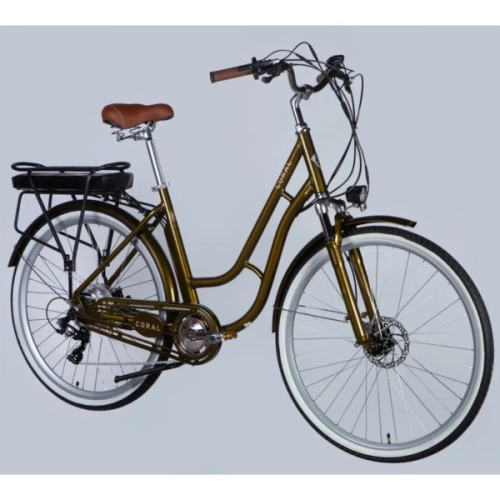 Електровелосипед Dorozhnik 28" eCORAL DD FR рама-19" 48B 17.5А*г 500Вт 2026 бронзовий (ELB-D-28-119)