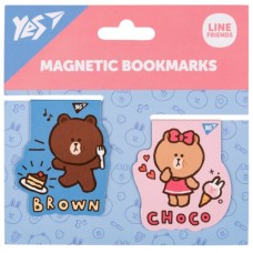 Закладки для книг Yes магнітні Line Friends Brown and Choco, 2шт (708106)