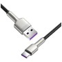 Дата кабель USB 3.1 AM to USB-C 0.25m 6.0A 66W Cafule Series Metal Black Baseus (CAKF000001)