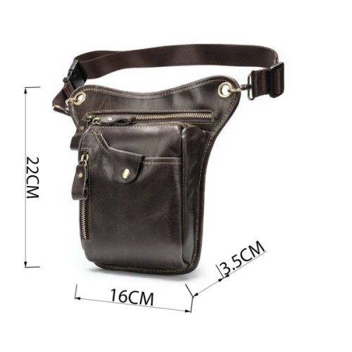 Сумка Vintage На пояс Коричнева (14939)