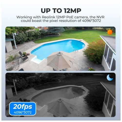 Реєстратор для відеоспостереження Reolink NVS8 без HDD (RLN8-410 без HDD)