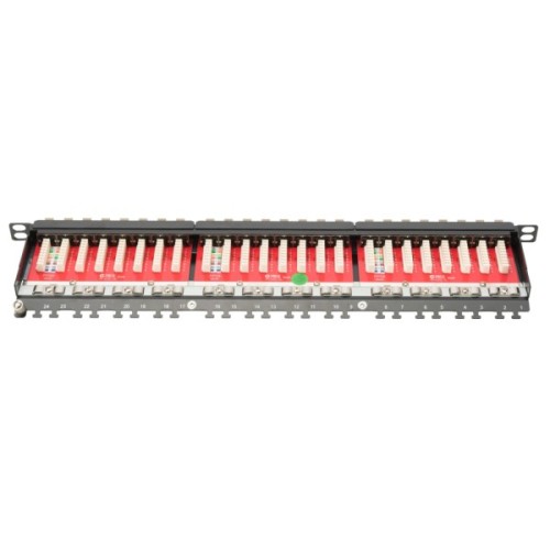 Патч-панель 19" 24xRJ-45 STP cat.6A, 0.5U Digitus (DN-91624S-SL-EA)