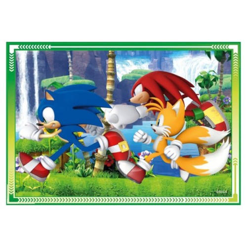 Пазл Clementoni 4 в 1 Sonic, 12,16,20 та 24 елементи (21522)
