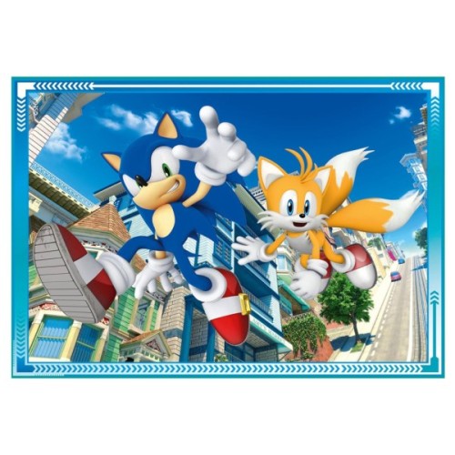 Пазл Clementoni 4 в 1 Sonic, 12,16,20 та 24 елементи (21522)