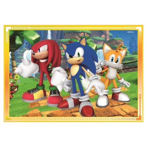 Пазл Clementoni 4 в 1 Sonic, 12,16,20 та 24 елементи (21522)