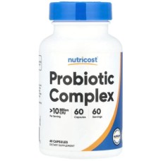 Вітамінно-мінеральний комплекс Nutricost Комплекс пробіотиків, 10 млрд КУО, Probiotic Complex, 60 капсул (NCS67585) Вітамінно-мінеральний комплекс Nutricost Комплекс пробіотиків, 10 млрд КУО, Probiotic Complex, 60 капсул (NCS67585)