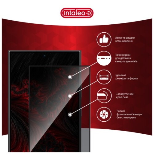 Скло захисне Intaleo Privacy Samsung Galaxy S24 Ultra Black (1283126592034)