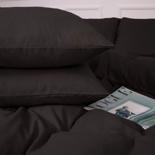 Постільна білизна MirSon 002 Black Фланель 220х240 King Size (2200009648243)