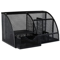 Настільний набір H-Tone металевий, 22 х 14 х 13 см, чорний (JJ41220)