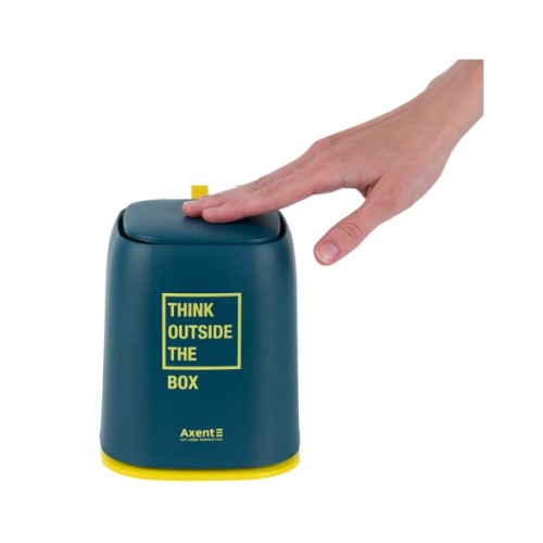 Кошик для паперів Axent Настільний контейнер для сміття, прямокутний, синій індіго (2133-47-A)