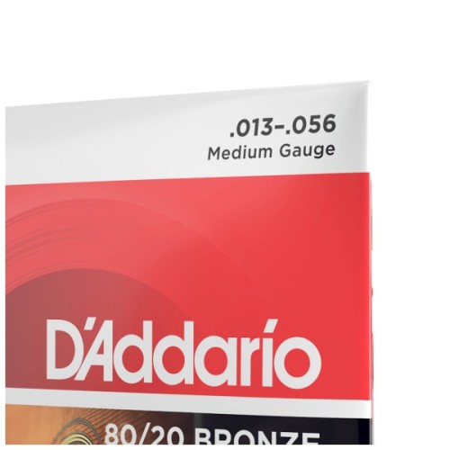 Струни для гітари D'Addario 80/20 Bronze Medium (13-56) (EJ12)