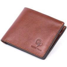 Портмоне Grande Pelle У гладкій шкірі Коричневе (11308)