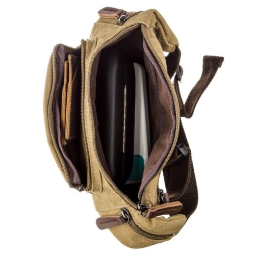 Сумка Vintage Поясна текстильна Хакі (20175)