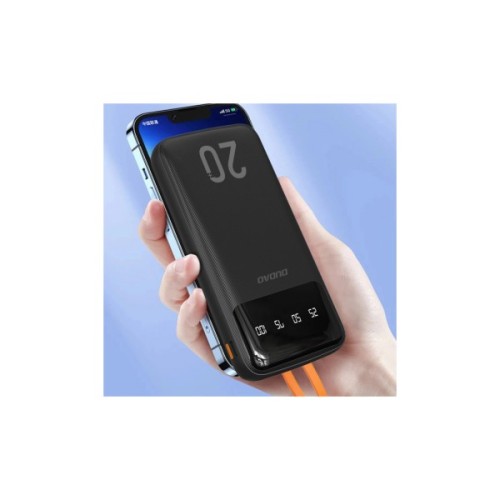 Батарея універсальна Dudao K6Pro+ 20000mAh 10W with USB-C/Lightning/MicroUSB/USB-A cables (6977196682393)