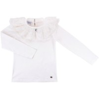 Кофта дитяча Breeze з оборкою із мережив (9285-140G-beige)