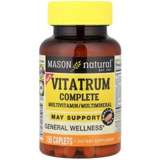 Вітамінно-мінеральний комплекс Mason Natural Мультивітаміни та мультимінерали, Vitatrum Complete, 150 каплет (MAV-18166)