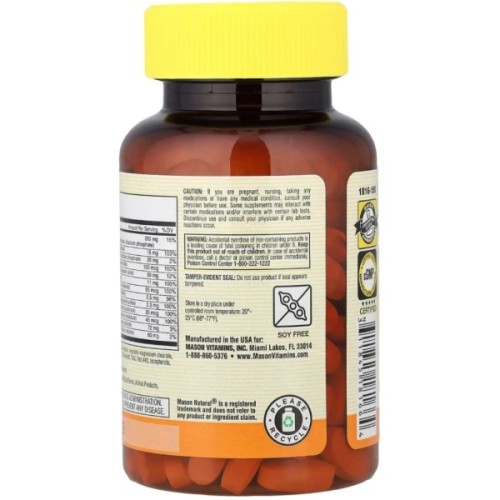 Вітамінно-мінеральний комплекс Mason Natural Мультивітаміни та мультимінерали, Vitatrum Complete, 150 каплет (MAV-18166)