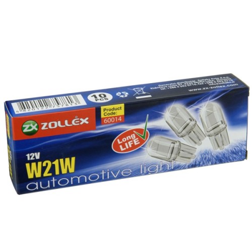 Автолампа Zollex W21W 12V