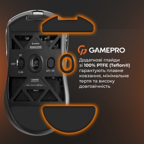 Мишка GamePro Genesis Hollow Wireless/Bluetooth/USB White (GM870HW)