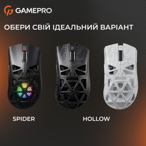 Мишка GamePro Genesis Hollow Wireless/Bluetooth/USB White (GM870HW)