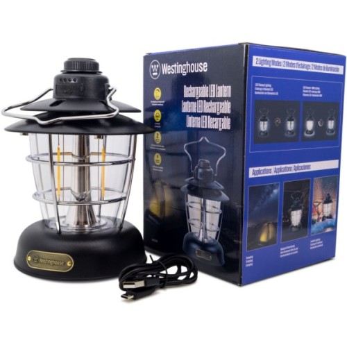 Ліхтар Westinghouse RETRO 6W LED Filament WF241 Type-C з функцією Power Bank Чорний (WF241-CB(Black))