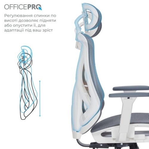 Офісне крісло OfficePro Atlas OC630-W-DG-DG (OC630-W-DG-DG)