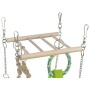Іграшка для гризунів Trixie Підвісний міст Гамак з іграшками Дерево і мотузка 17 х 22 х 15 см (4011905062983)