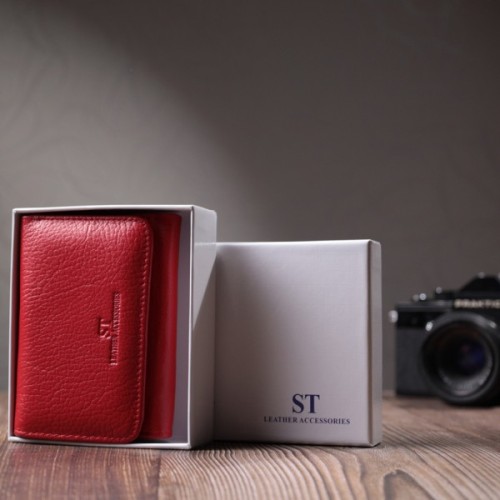 Портмоне ST Leather З натуральної шкіри Червоне (22727)