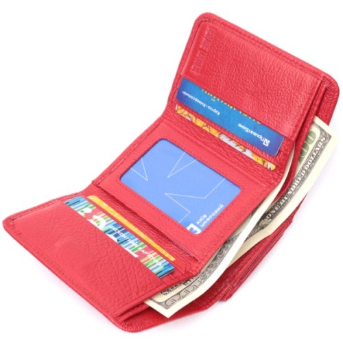 Портмоне ST Leather З натуральної шкіри Червоне (22727)