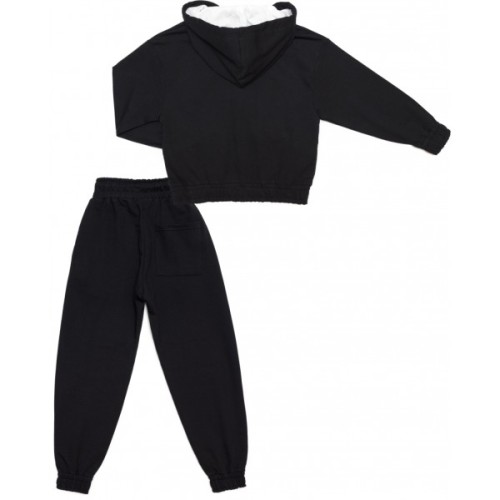 Спортивний костюм дитячий A-Yugi з капюшоном (7050-158G-black)