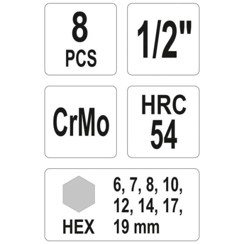 Набір торцевих головок Yato YT-1066