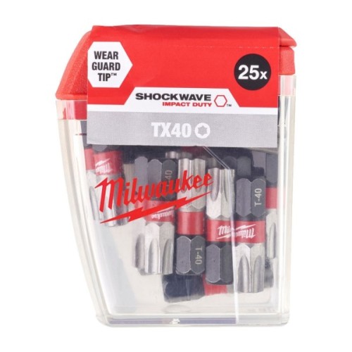 Набір біт Milwaukee SHOCKWAVE, TX40, 25мм, 25шт (4932430889)