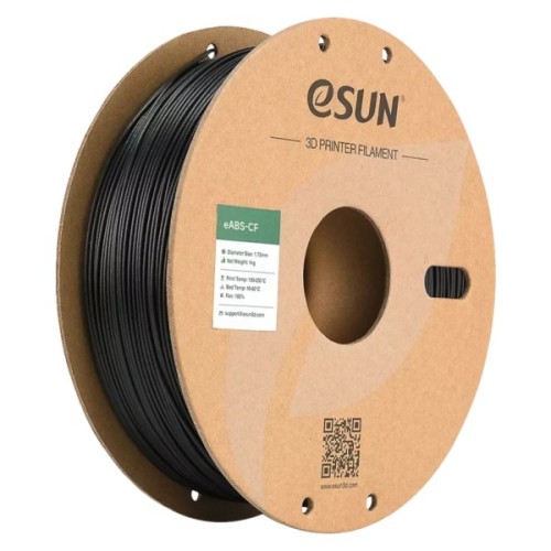 Пластик для 3D-принтера eSUN EABS-CF 1,75mm 1kg BLACK (EABS-CF-P175B1)