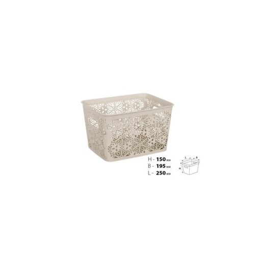 Кошик для зберігання Violet House 0502 2 Ажур Cappuccino 7 л (0502 2 Ажур CAP б/кр. 7 л)