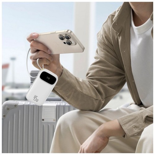 Батарея універсальна Baseus 10000mAh EnerFill FC31 Qpow 3 45W PD/3.0 QC/4.0 White (E0028C01)