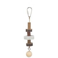 Іграшка для птахів Trixie підвісна з вулканічним каменем 16 см (4011905589510)