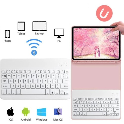 Чохол до планшета BeCover with keyboard Apple iPad Mini 6 2021 Pink (712990)