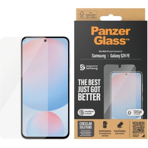 Скло захисне PANZERGLASS Samsung Galaxy S24 FE Ultra-Wide Fit w. Aligner (PG_7378)