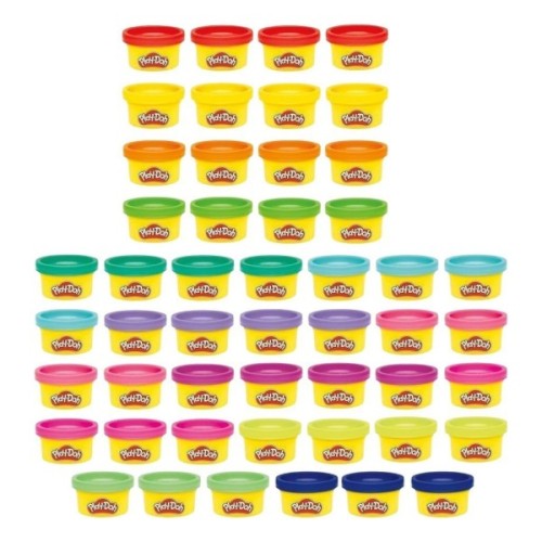 Набір для творчості Hasbro Play-Doh маса для ліплення Райдужні сюрпризи 50 баночок (G1761)