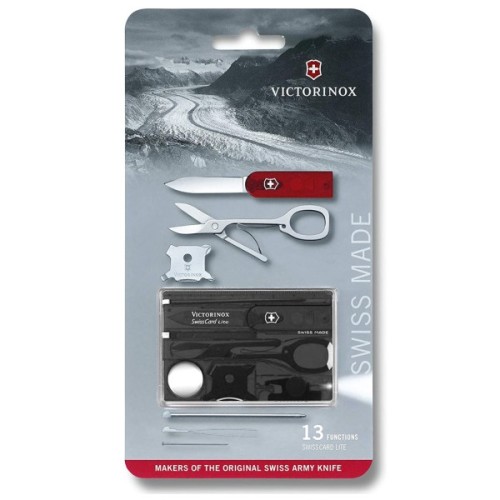 Мультитул Victorinox SwissCard Lite Transparent Black Blister (0.7333.T3B1)