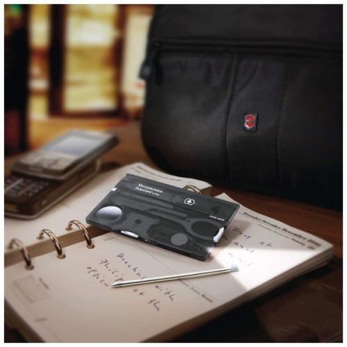Мультитул Victorinox SwissCard Lite Transparent Black Blister (0.7333.T3B1)