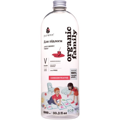 Засіб для миття підлоги Purenn Organic Family Juicy Berry Twist з ягодами 1 л (4751024880760)