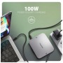 Порт-реплікатор AXAGON USB 3.2 Gen 2 (3.1 Gen 2) Type-C 9in1 hub, 10 Gbps. grey (HMC-UFO)