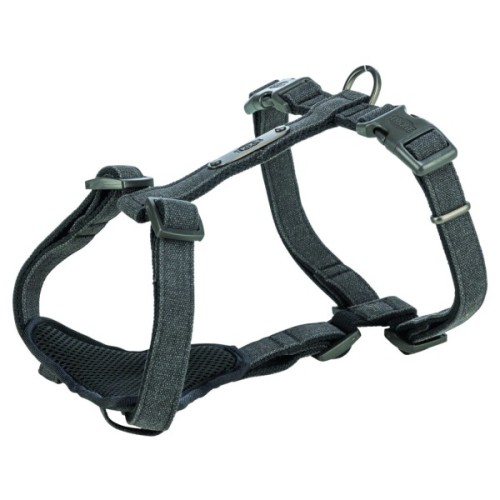 Шлея для собак Trixie CityStyle H-harness Бавовна L–XL 75–120 см 25 мм Чорна (4053032682665)