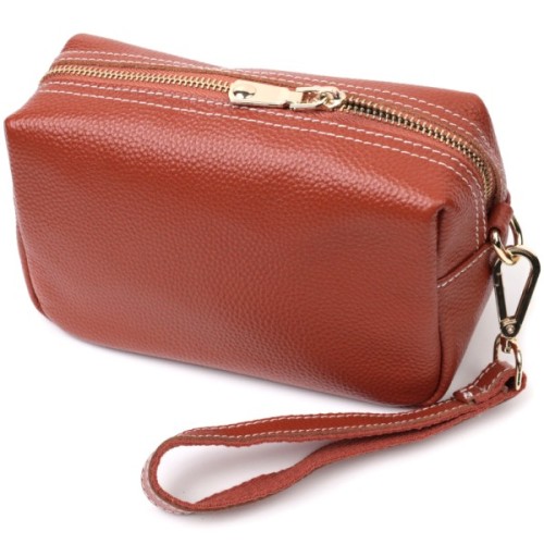 Сумка Vintage Жіноча з двома ременями з натуральної шкіри Коричнева (22273)